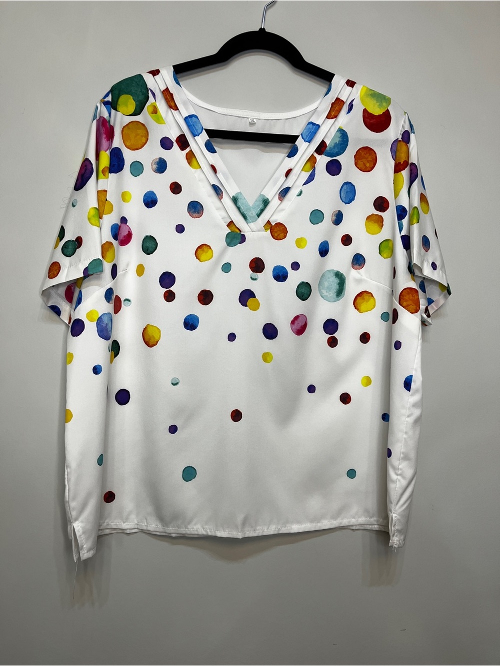 White V-Neck Top